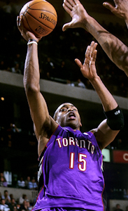 Vince Carter, drafted fifth in the 1998 NBA draft, played his first six seasons in the NBA with the Raptors