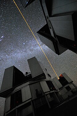 Laser application in astronomical adaptive optics imaging