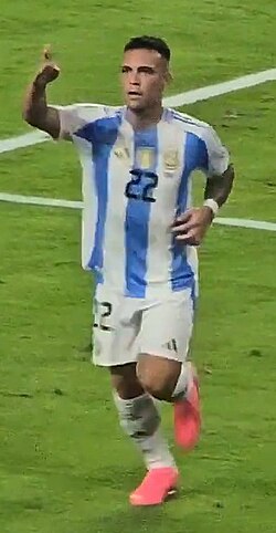 Martínez with Argentina at the 2024 Copa América.