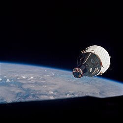 Gemini 6 and Gemini 7 conduct an orbital rendezvous
