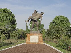 Respect to Mehmetçik Monument (Anzac soldier injured in the arms of Ottoman troops)