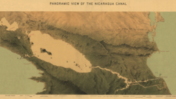 A proposal for the Nicaragua Canal, from around 1870.