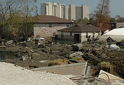 Water has receded by 17th Street Canal. (USACE)