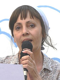 Syrian actress Fadwa Souleimane became one of the most recognized faces of the Syrian Revolution.[98]