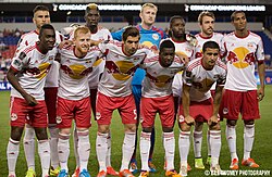 New York Red Bulls pre-game lineup photo, 2014