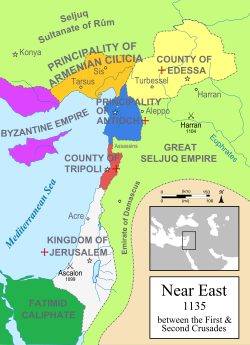 The crusader states around 1135