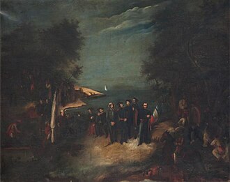 The landing of the Thirty-Three Orientales [Uruguayans] on Agraciada beach, by Josefa Palacios