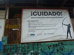 Warning against entering the territory of uncontacted people in Peru
