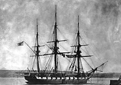 The Thetis, one of the ships of the East Asia Squadron