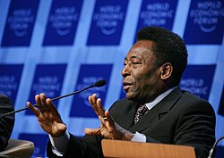 Pelé at the World Economic Forum in Switzerland, 2006