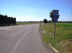 Signage for CR 526 Spur as seen in June 2018