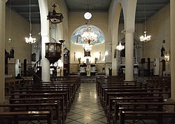 Inside a Syriac Catholic Church building in Damascus, the capital city of Syria