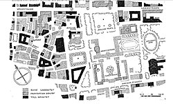 Map of the destruction of Stuttgart after the air raids