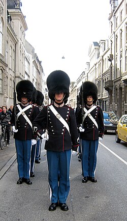 Conscription duty as Royal Life Guards in Copenhagen