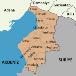 Districts of the Hatay Province