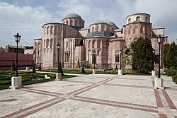 Former Imperial Chapels of Christ Pantokrator, now the Zeyrek Mosque, Istanbul. The tomb of John II was in the central church.