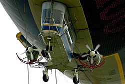 A gondola fitted with twin propellers