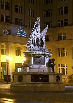 Nelson Monument at Exchange Flags. A short distance away another noted commander from the Napoleonic Wars is commemorated by Wellington's Column.