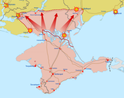 Movement of Russian forces out of Crimea during the outbreak of the 2022 invasion
