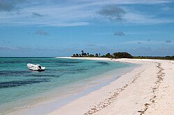 Beaches of Las Aves Archipelago east of Bonaire and west of Los Roques