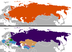 Changes in national boundaries in Eurasia in the decades following the end of the Cold War