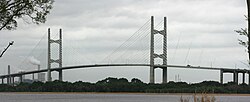 The Dames Point Bridge is one of two largest bridges in Florida.
