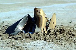 Genesis entry vehicle after crash