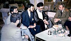 Fidel Castro and Ali Khamenei at a meeting of the Non-Aligned Movement in Zimbabwe, 3 September 1986