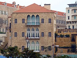 Typical Lebanese houses in the Wadi Abu Jamil neighborhood