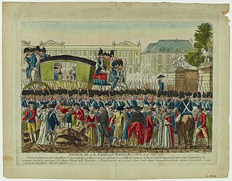 After the Flight to Varennes; the royal family are escorted back to Paris