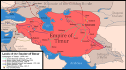 Timur's empire and his military campaigns