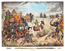 A tiger hunt at Jhajjar, Rohtak district, Punjab, c. 1820