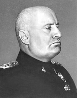The Duce Benito Mussolini in an official portrait
