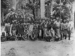 Lokono people gathered for an audience with the Dutch Governor in Paramaribo, Suriname, 1880