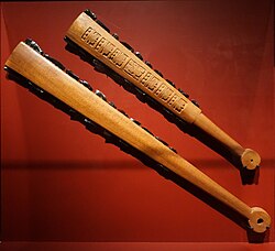 A macuahuitl broadsword from Mesoamerica