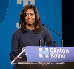 Obama speaks at a Hillary Clinton presidential campaign rally at Southern New Hampshire University on October 13, 2016.