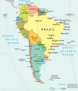 Map of South America