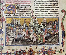 Arrival of the Huns in Pannonia (Chronicon Pictum, 1358)
