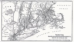 A 1940 map of the railroad shows evidence of cuts to the CNE, Old Colony, and various branches.