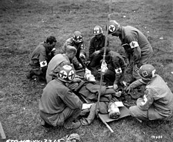 Medical team at work during WWII.