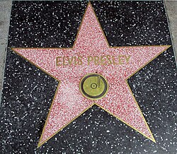 Presley's star on the Hollywood Walk of Fame at 6777 Hollywood Blvd