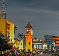 Monumental clock in Kumasi, Ghana