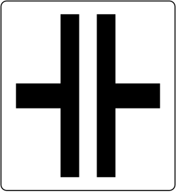 Neutral Section Indication Board used on railways in the UK. Six of these would be required at crossings