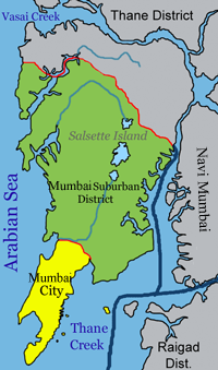 Mumbai consists of two districts, Mumbai City and Mumbai Suburban