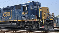 A CSX Transportation EMD GP40-3 located in Knoxville