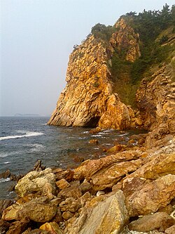 Rocky shore in Dalian, Liaoning, China