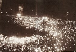 Nearly 3 million people attended Evita's funeral in the streets of Buenos Aires.