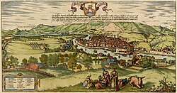 First engraving of the city, made by Franz Hohenberg in 1544