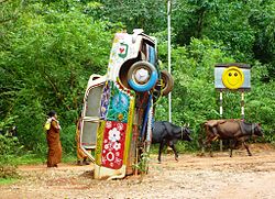 Monument to the hippie era in Tamil Nadu, India