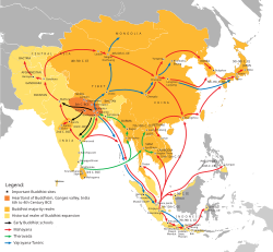 Buddhist expansion throughout Asia